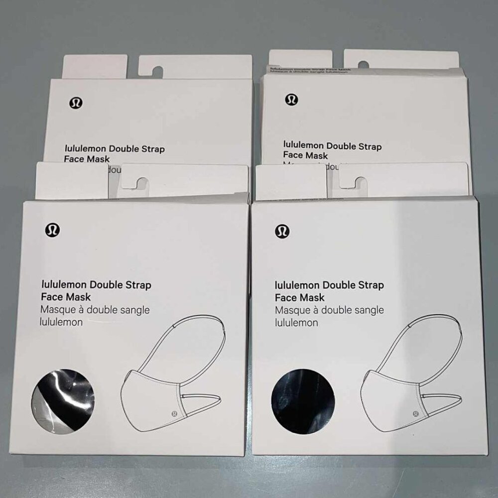 SET OF 4 - LULULEMON Face Mask - Double Strap - NEW IN BOX - ICMG Camo / UNISEX